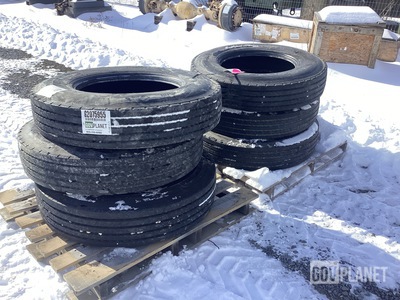 (6) Dunlop 10R22.5 Tires