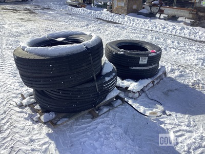 (6) Dunlop 10R22.5 Tires