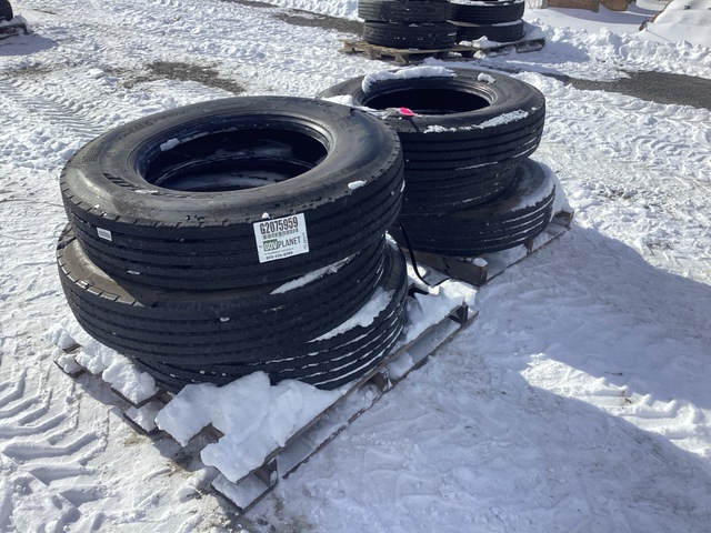 (6) Dunlop 10R22.5 Tires