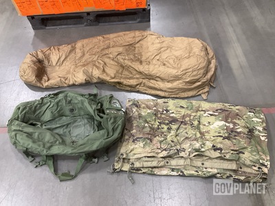 (14) Tarpaulins, (49) Duffel Bags, (16) Sleeping Bags & Assorted Items