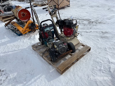 Quantity of (3) Electric pressure washer, walk behind concrete saw, floor scarifier Varios. Industrial (Inoperable)