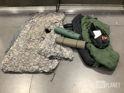 (6) ICS Improved Combat Shelters, (27) Sleeping Mats & Assorted Items
