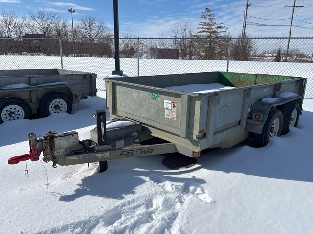 2016 Felling FT-10DT 12 ft T/A Dump Utility Trailer