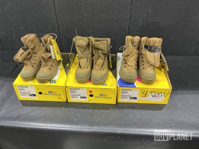 (12) Pairs of Men's Boots & (1) Pair of Combat Boots