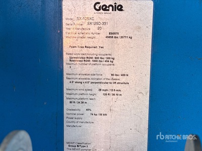 2018 Genie SX-125 XC 4WD Diesel Telescopic Boom Lift