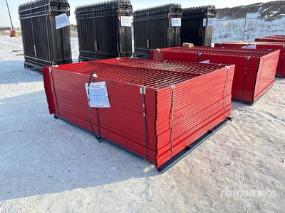 Quantity of (30) 8 ft x 6 ft Powder Coated Site Fence (Unused)