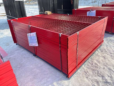 Quantity of (30) 8 ft x 6 ft Powder Coated Site Fence (Unused)