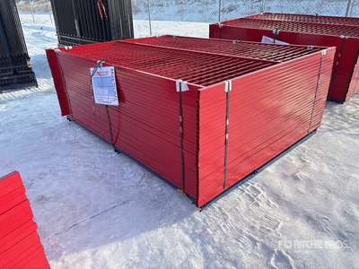 Quantity of (30) 8 ft x 6 ft Powder Coated Site Fence (Unused)