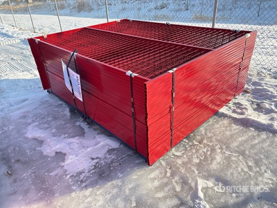 Quantity of (30) 8 ft x 6 ft Powder Coated Site Fence (Unused)