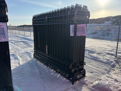 Quantity of (20) 10 ft x 7 ft Powder Coated Wrought Iron Site Fence (Unused)