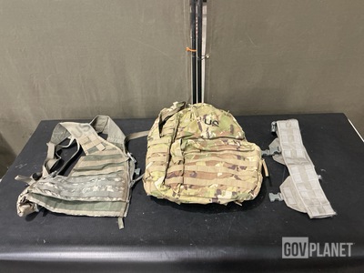 (6) MOLLE Medium Packs, (6) Fighting Load Carriers & Assorted Items