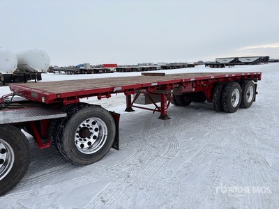 2014 Lode King PFJ28-2P 28 ft Super B-Train Pup Flatbed Trailer
