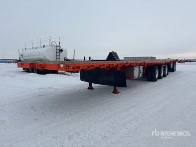 2015 Manac 32 ft Super B-Train Lead Flatbed Trailer
