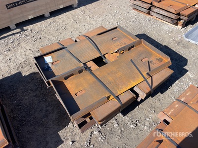 Quantity of 2025 Kit Containers QT-F-BLANK Skid Steer Attachment Mounting Plate (Unused)