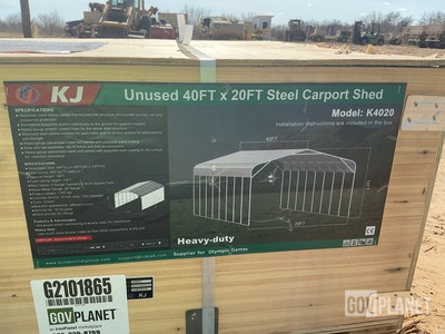 KJ K4020 Steel Carport Shed - Unused
