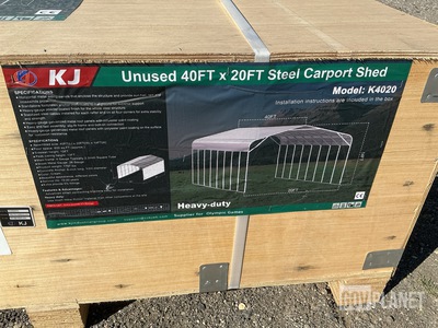 KJ K4020 Steel Carport Shed - Unused