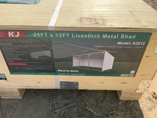 KJ K2512 Livestock Metal Shed - Unused
