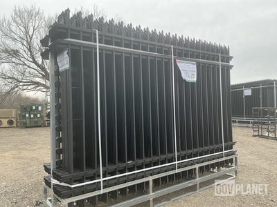 (24) Pieces of KJ Powder Coated Steel Fence w/(25) Post Connectors - Unused