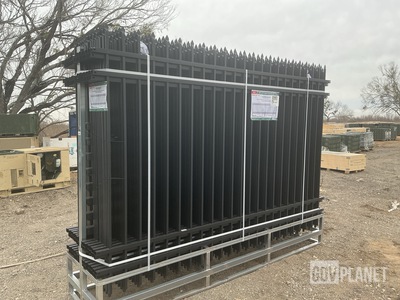 (24) Pieces of KJ Powder Coated Steel Fence w/(25) Post Connectors - Unused