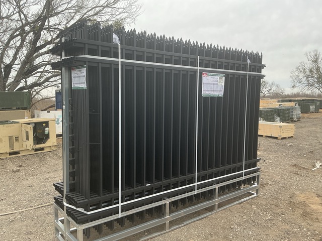 (24) Pieces of KJ Powder Coated Steel Fence w/(25) Post Connectors - Unused