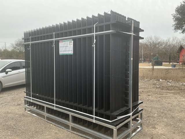 (30) Pieces of Galvanized Steel Garden/Public Space Fence w/(31) Post Connectors