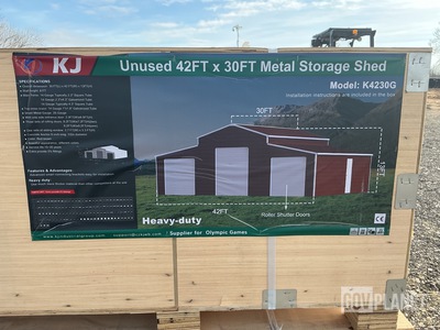 KJ K4230G Metal Storage Shed - Unused