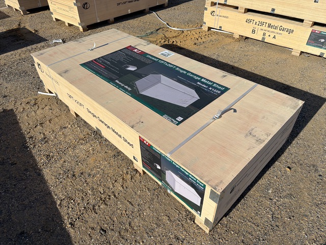 KJ K1220 Single Garage Metal Shed - Unused