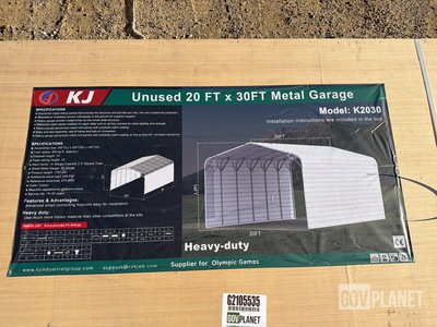 KJ K2030 Metal Garage - Unused