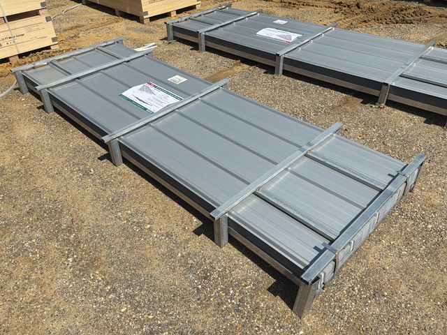(100) Piece Lot of 10' Long Corrugated Steel Panels