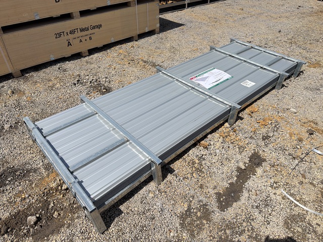 (100) Piece Lot of 10' Long Corrugated Steel Panels