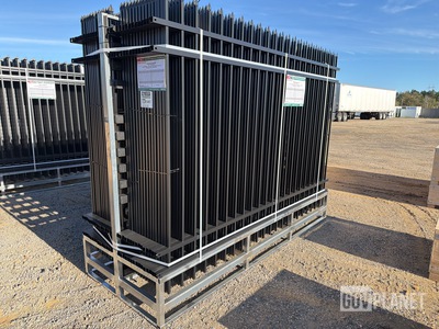 (30) Pieces of Galvanized Steel Garden/Public Space Fence w/(31) Post Connectors