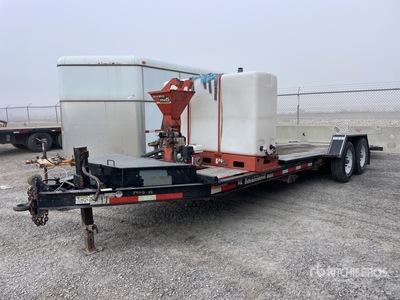 2011 Felling FT-14 23 ft T/A With Ditch Witch Drill Equipment Tilt Deck Trailer