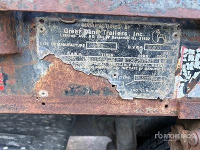 1988 Great Dane 48 ft T/A Flatbed Trailer