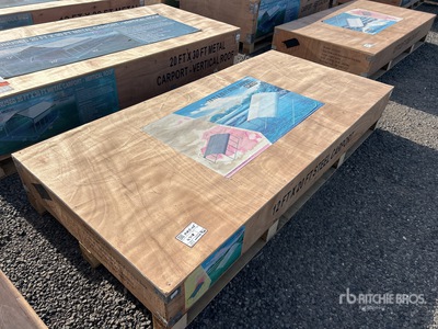 2025 CP1220   12 ft x 20 ft Steel Carport (Unused)