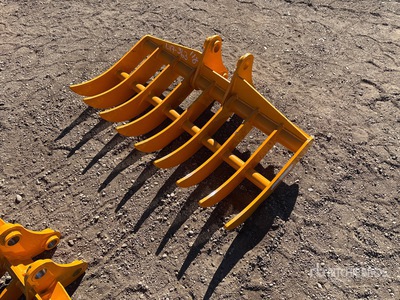 2026 GIYI 44 in Excavator Rake - Fits Cat 305 (Unused)