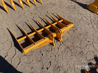 2026 GIYI 46 in Excavator Rake - Fits Cat 303 (Unused)