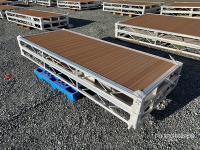 Quantity of (2) 2024 BYT BDF410 4 ft x 10 ft Aluminum Boat Dock Section Kit Divers - Équipement marine (Unused)