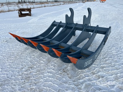 2025 SEC 72 in Q/C Excavator Rake - Fits Hitachi ZX330 (Unused)