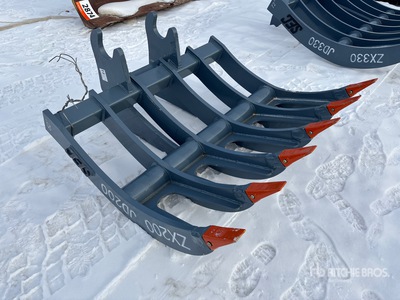 2025 SEC 60 in Q/C Excavator Rake - Fits Hitachi ZX200