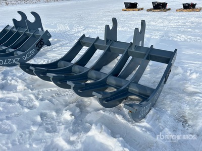 2025 SEC 60 in Q/C Excavator Rake - Fits Hitachi ZX200 (Unused)