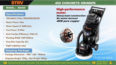 2025 STARVOX XK400 Electric Concrete Grinder (Unused)