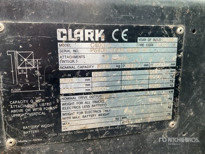 2009 Clarke C80D Forklift