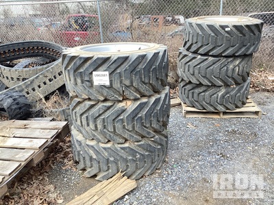 Quantity of (12) Rough Terrain Boom Lift Tires w/ Wheels