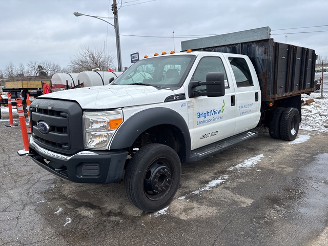 2016 Ford F-450 XL 4x2 Crew Cab Flatbed Dump Truck