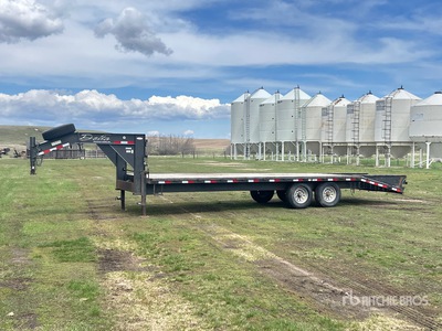 2012 Delta Manufacturing 14000 lb 25 ft T/A Gooseneck Remorque pour équipement