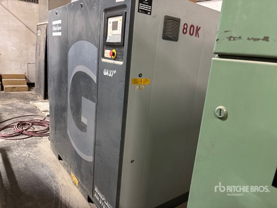 2012 Atlas Copco GA37P Skid-Mounted Electric Air Compressor