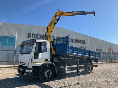 2003 Copma 150.2 Knuckle Boom on 2010 Iveco Eurocargo 280 4x2 Dump Truck with Crane