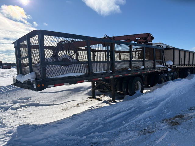 1982 Fontaine 35 ft Quad/A Lead Grapple Flatbed Trailer w/Fruehauf Pup Trailer 1982 Fontaine 35 ft Quad/A Lead Grapple Flatbed Trailer w/Fruehauf Pup Trailer