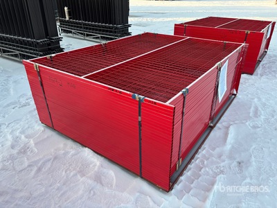 Quantity of (30) 7 ft 6 in x 6 ft Powder Coated Site Fence (Unused)