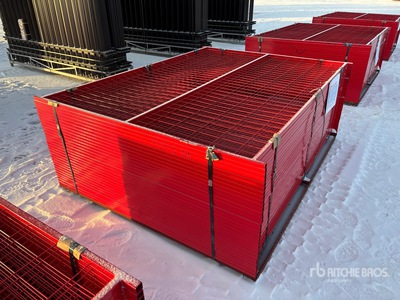 Quantity of (30) 7 ft 6 in x 6 ft Powder Coated Site Fence (Unused)